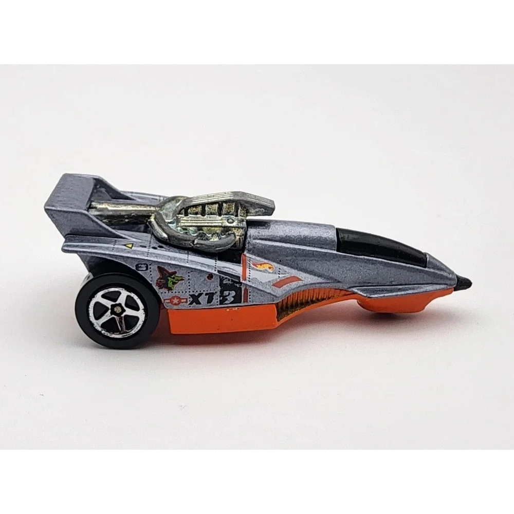 🏁Vintage‎ Hot Wheels 1984 XT-3 Three wheeler in SILVER/ ORANGE